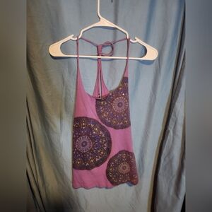 Ransom Pink Crop Backless Tank Top